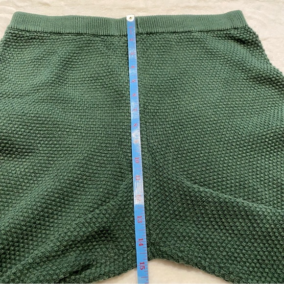 (L) Free People Hailee Waffle Knit Pants Green Cotton Large Wide Leg High Rise - Picture 4 of 9